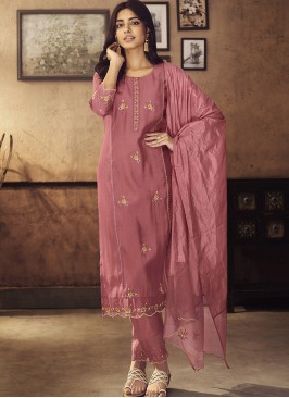 Pink Color Pant Style Suit