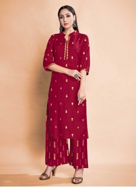 Pink Color Rayon Kurti Stes