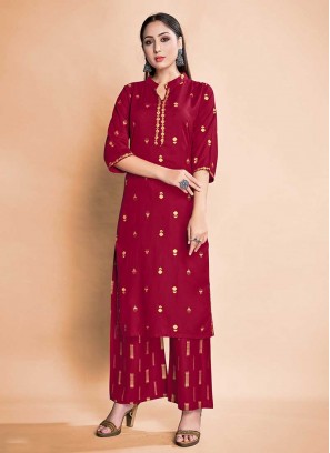 Pink Color Rayon Kurti Stes