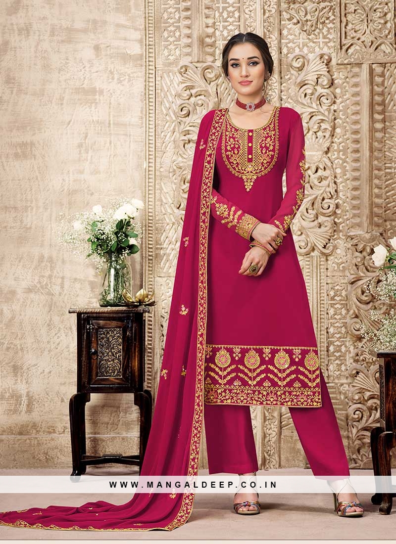 Pink Color Salwar Suit For Ladies