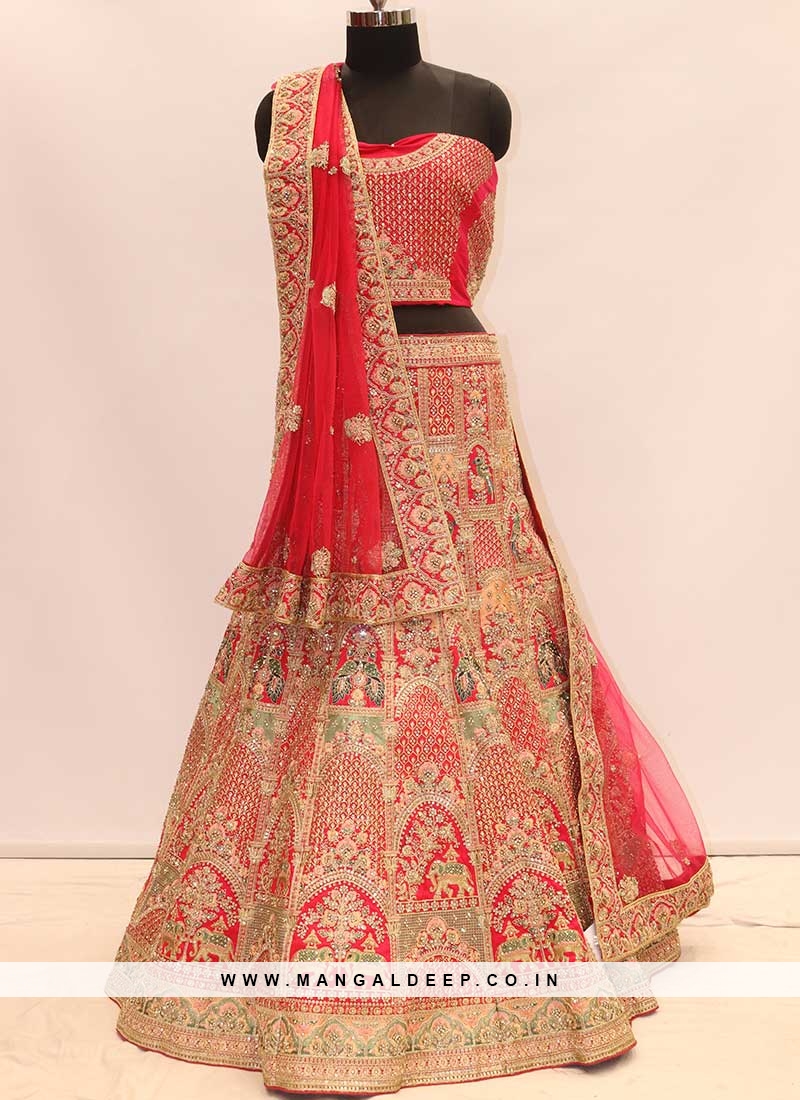 Pink Color Silk Bride Chaniya Choli