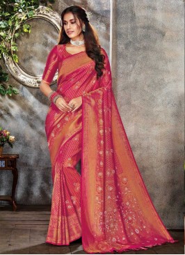 Pink Color Silk Designer Saree