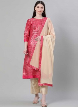 Pink Color Silk Readymade Dress