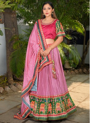 Pink Color Silk Tradional Lehenga Choli