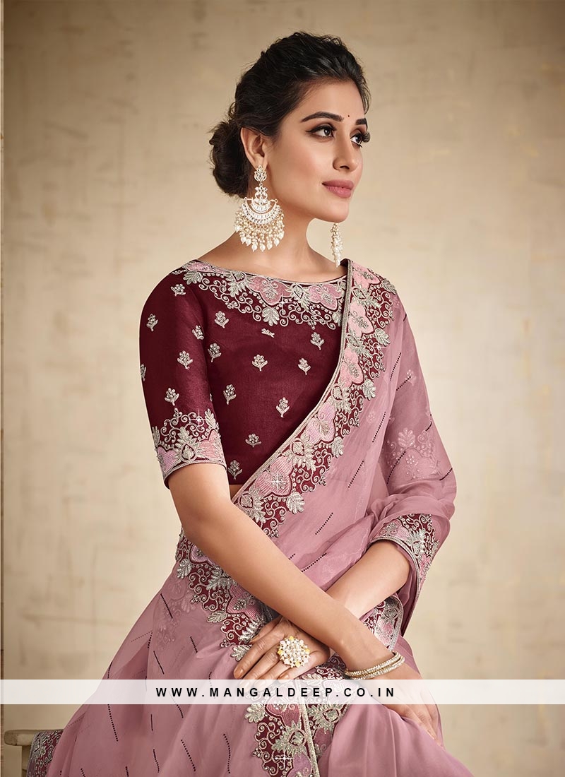 Buy Pink Sarees for Women by TIKHI IMLI Online | Ajio.com