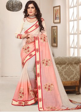 Pink Cotton Silk Resham Trendy Saree