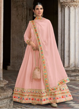 Pink Embroidered Sangeet Salwar Kameez