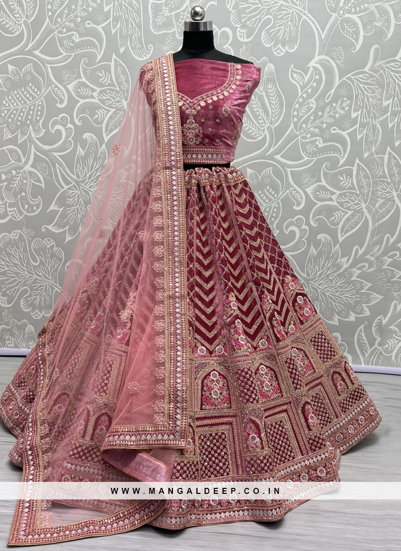 Engagement, Mehendi Sangeet, Reception Pink and Majenta color Georgette  fabric Gown : 1881653