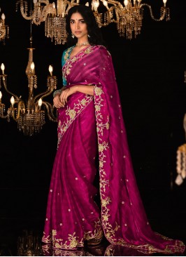 Pink Fancy Fabric Trendy Saree