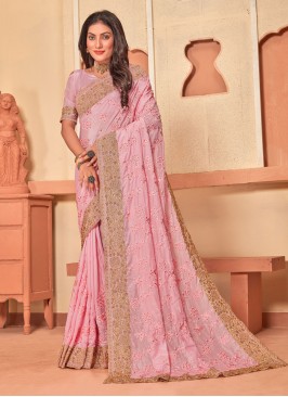 Pink Festival Contemporary Saree