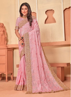 Pink Festival Contemporary Saree