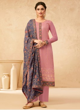 Pink Festival Designer Palazzo Salwar Kameez