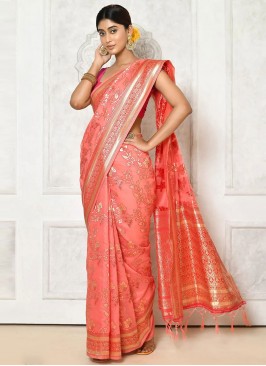 Pink Festival Designer Saree