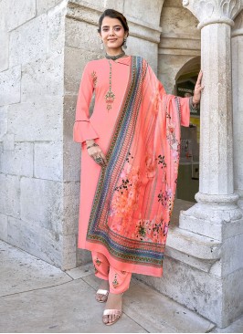 Pink Festival Rayon Salwar Suit