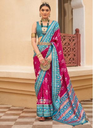 Pink Festival Silk Designer Saree