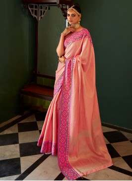 Pink Kanjivaram Silk Trendy Saree