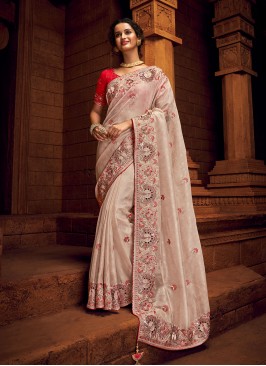 Pink Mehndi Classic Designer Saree