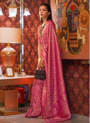 Pink Mehndi Designer Saree