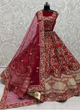 Pink Mirror A Line Lehenga Choli