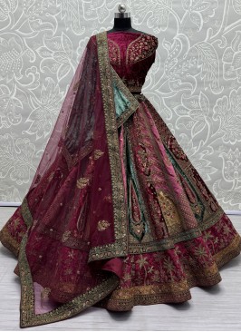Pink Patchwork A Line Lehenga Choli