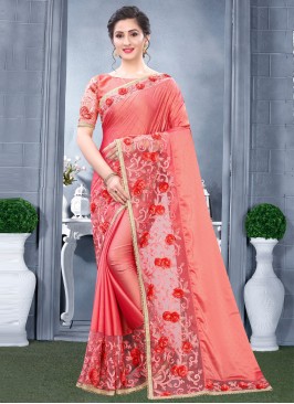 Pink Rangoli Resham Designer Traditional Saree