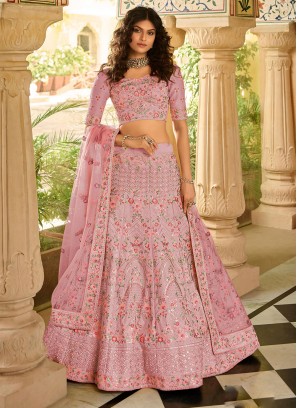 Pink Sequins Lehenga Choli