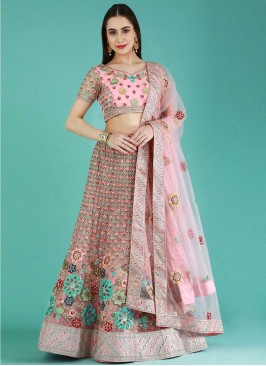 Pink Sequins Lehenga Choli