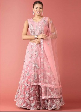 Pink Sequins Trendy Lehenga Choli