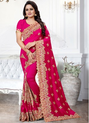 Pink Silk Festival Traditional Saree