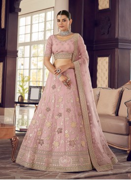 Pink Zari Lehenga Choli