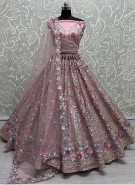 Pink Zircon Reception A Line Lehenga Choli