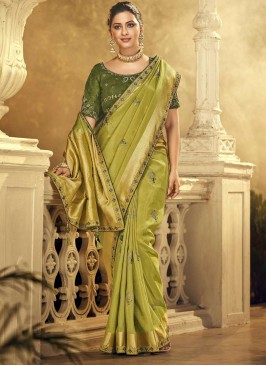 Piquant Resham Wedding Contemporary Saree