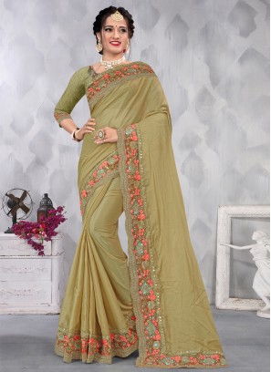 Pleasance Green Designer Saree