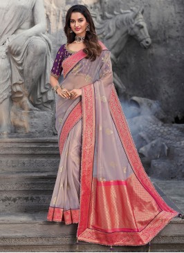 Pleasing Patch Border Silk Designer Traditional Saree