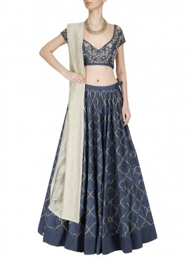 Praiseworthy Art Silk Zari Trendy Lehenga Choli