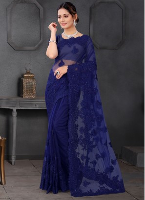 Praiseworthy Blue Trendy Saree