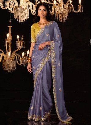 Praiseworthy Border Lavender Trendy Saree