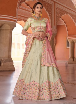 Praiseworthy Green Wedding A Line Lehenga Choli