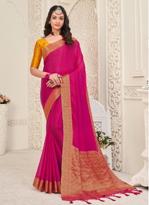 Precious Fuchsia Trendy Saree