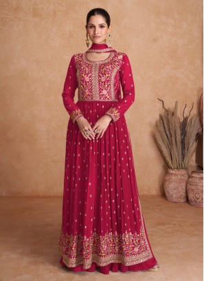 Precious Resham Georgette Anarkali Salwar Kameez