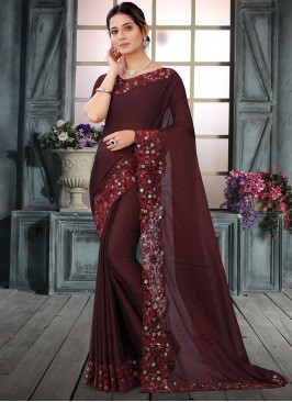 Preferable Embroidered Silk Classic Saree