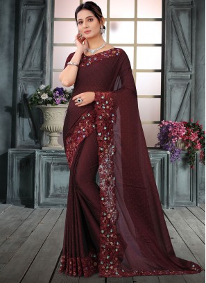 Preferable Embroidered Silk Classic Saree