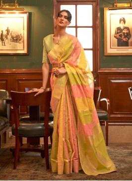 Preferable Multi Colour Weaving Organza Traditional Saree