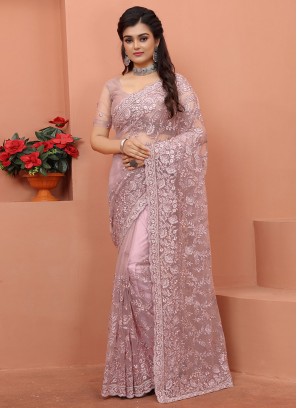 Prepossessing Lavender Contemporary Saree