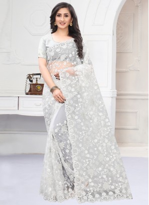 Prepossessing Resham Designer Saree