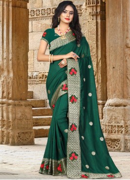 Prime Art Silk Embroidered Traditional Designer Sa