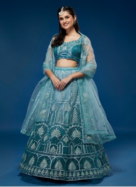 Prime Embroidered Morpeach  Trendy Lehenga Choli