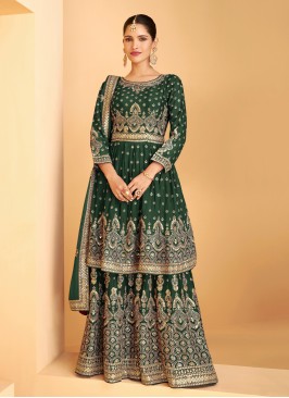 Prime Embroidered Wedding Palazzo Salwar Suit