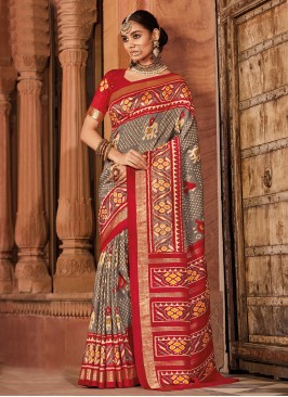 Prime Patola Print Silk Contemporary Style Saree