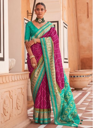 Prime Purple Weaving Classic Saree